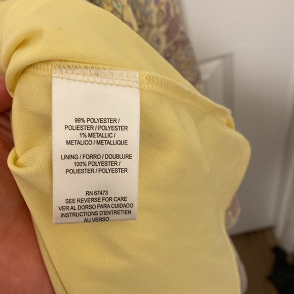 Taylor Yellow Purple Floral Sleeveless Maxi Dress size M - Picture 10 of 13